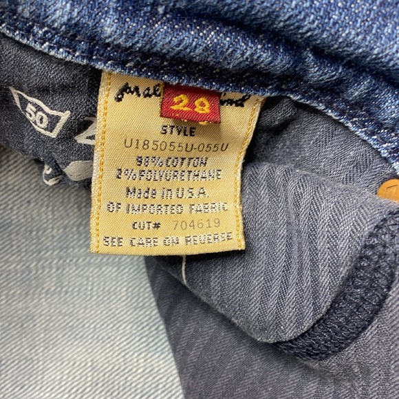 7 for all mankind cuffed capri blue Jeans size 28 - Picture 4 of 9